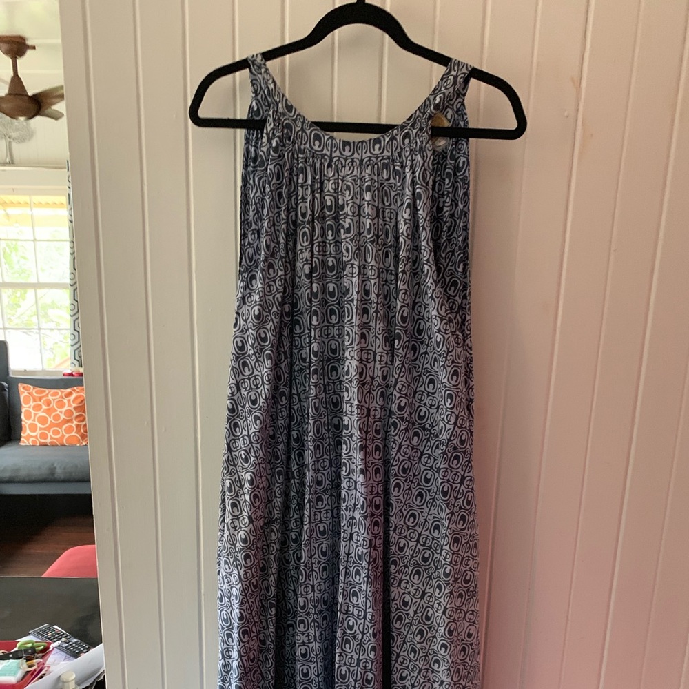 Long blue Hawaiian batik NoaNoa maxi dress size L